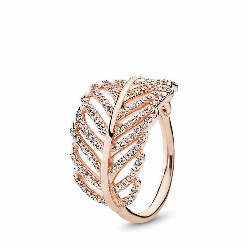 Pandora Rose™ Light As A Feather Statement Ring - Pandora Rose/Cubic Zirconia - Canada | AD2184AM